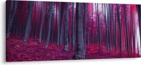 Obraz ružového lesa (120x50 cm)