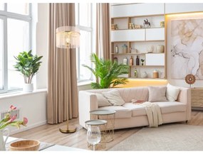 Globo 15698SM - Stojacia lampa GORLEY 1xE27/60W/230V zlatá