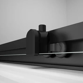 Polysan Polysan, EASY BLACK sprchové dvere 1100mm, číre sklo, EL1115B