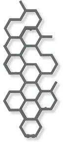 Terma24 Hex 1220x486 vodný radiátor Sparkling Grey ZX