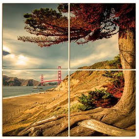 Obraz na plátne - Golden Gate Bridge - štvorec 3922FD (60x60 cm)