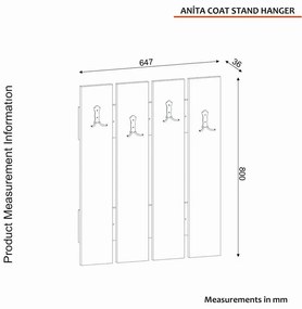 Nástenný vešiak Anita Walnut