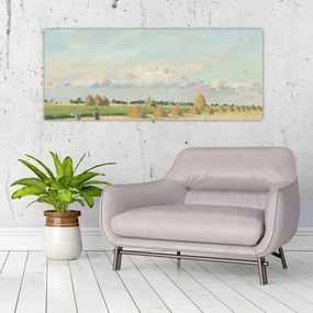Obraz - Camille Pissarro, Landscape, Ile de France, reprodukcia (120x50 cm)
