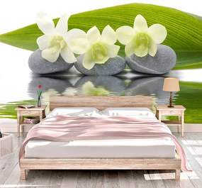 Sablio Tapeta Biela orchidea - 125x75 cm