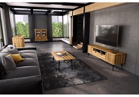 Konferenčný stolík z dubového dreva v prírodnej farbe 90x90 cm Kula - The Beds