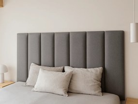 Čalúnený nástenný panel QUADRATTA 15x60 cm, sivý