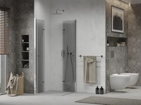 Mexen Lima Duo sprchovací kút so skladacími dverami 90 (dvere) x 90 (dvere) cm, 6mm číre sklo, chrómový profil, 856-090-090-02-00