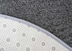 Protišmykový koberec ALPACA sivý kruh