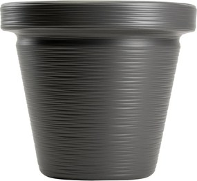 PLASTOVÝ KVETINÁČ SRTIA RIFLO 46X40 CM ANTRACITOVÁ
