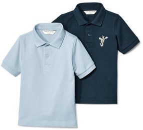 Detské polokošele z bavlneného piké, 2 ks