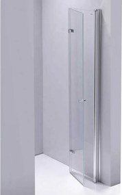 BPS-koupelny Zalamovacie otočné sprchové dvere HYD-JSD01A 80 chrom/transparent pre inštaláciu do niky - bez vaničky