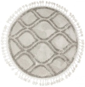 Koberec Berber 7063 3D kruh svetlosivý