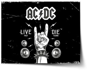 Sablio Plagát ACDC Live fast, die young - 60x40 cm