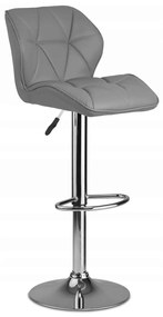 Barová stolička SEVILLA s ekokože - šedá