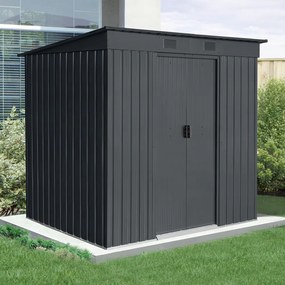 Záhradný domček BestBerg ZD-67A / 4,3 m² / 197 × 217 × 202 cm / antracitový