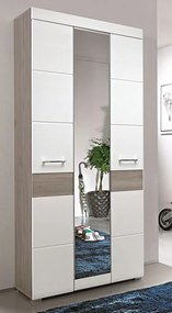 Skriňa Funny, dub strieborný/biela