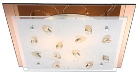 GLOBO Stropné LED moderné osvetlenie AYANA, hranaté, 42cm
