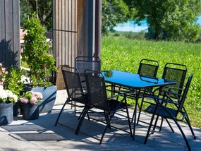 Záhradná jedálenská súprava so 6 stoličkami LIVO Beliani