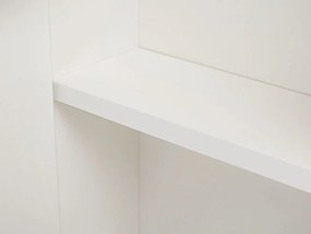 Kúpelňová zrkadlová skrinka biela / strieborná 60 x 60 cm NAVARRA Beliani