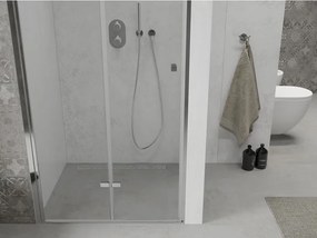 Mexen Lima, skladacie sprchové dvere do otvoru 80 x 190 cm, 6mm číre sklo, chrómový profil, 856-080-000-01-00-D