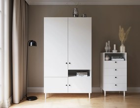 Šatní skriňa DULLUM 120x205cm, biela
