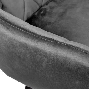 Jedálenská stolička ATLANTA zamatová, grafitová