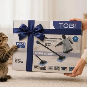 Tobi Multifunkčný parný čistič a mop 2v1 - 1500 W, 3 bar
