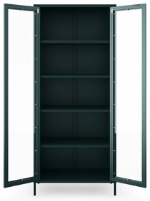 Vitrína ANGELO, 800 x 1850 x 450 mm, Modern: fľaškovo zelená