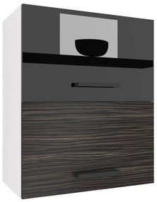 Kuchynská skrinka Belini horná 60 cm čierny lesk / eben kráľovský  INF SGP2-60/1/WT/BHK/0/B1
