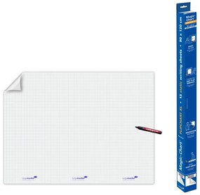 Biela popisovacia fólia Legamaster Magic-Chart XL, rastrovaná, 15 listov, 900 x 1200 mm