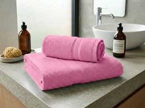 1x osuška CLARYSSE ELEGANCE 70x140 cm + 1x uterák CLARYSSE 60x110 cm 100% bavlna, ružová