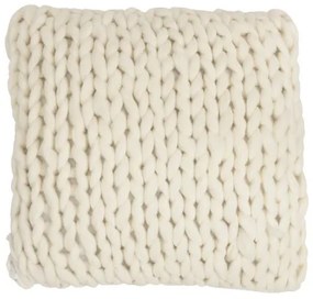 Pletený krémový vankúš Tricot white - 40 * 40 cm