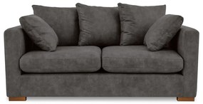 Antracitová pohovka z imitácie kože 175 cm Hamburg – Scandic