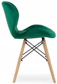 Jedálenská zostava TODI 60cm okrúhly stolový set čierny + 2 stoličky LAGO zelené