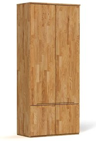 Šatníková skriňa z dubového dreva 90x206 cm Vento 2 - The Beds