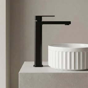 Rea Arlo, vysoká umývadlová batéria h-295, čierna matná, REA-B4586