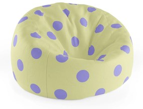 Sablio Sedací vak Cocoon Fialové bodky - 115 x 75 cm x 45 cm