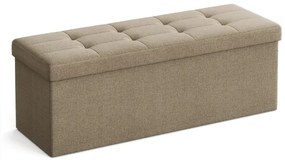Taburet s úložným priestorom OTTOMAN 110x38 cm, svetlohnedý