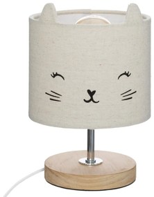 Detská nočná lampa mačka krémová