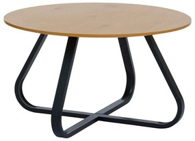Okrúhly konferenčný stolík s doskou v dubovom dekore v prírodnej farbe ø 80 cm Cesura – Unique Furniture