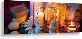 Obraz - Chvíľka odpočinku (s hodinami) (90x30 cm)