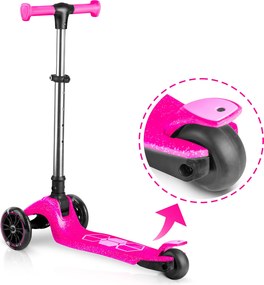 Ricokids Jelly svietiaca v tme detská balančná Kolobežka - ružová