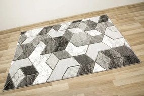 Koberec Amelia B101B geometrický, sivý