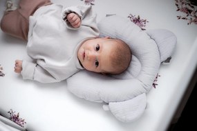 Mušelínový fixačný vankúš MODRÝ pre bábätko