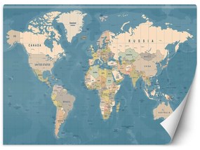 Gario Fototapeta Politická mapa sveta Materiál: Vliesová, Rozmery: 200 x 140 cm