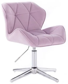 LuxuryForm DESIGN Stolička MILANO VELUR na striebornom kríži - levanduľa