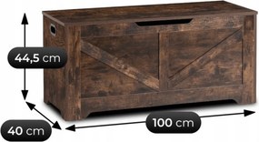 Skrinka na topánky CARLO 100 cm – rustikálny dub