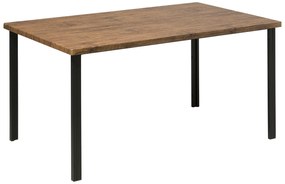 Jedálenská súprava stola a 6 stoličiek tmavé drevo/čierna LAREDO Beliani