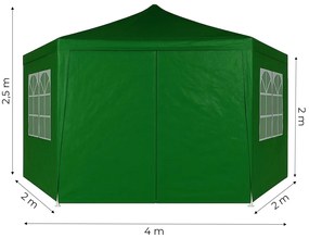 Záhradný pavilónový altánok, s oknami, zelený, MultiGarden