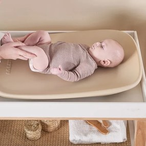 Nattou - Kôš na plienky a prebaľovacia podložka SOFTY 50x70 cm béžová